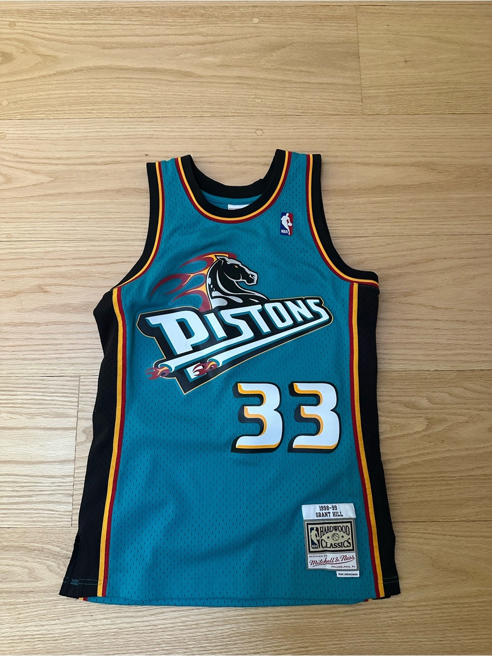 Mitchell & Ness Teal Hardwood Classics Grant Hill Jersey